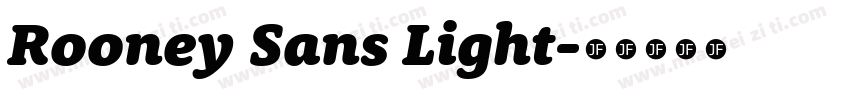Rooney Sans Light字体转换